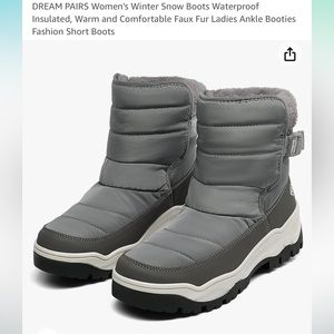 DREAM PAIRS Women Winter Waterproof Insulated Fur Lined Ankle Boots Size 12